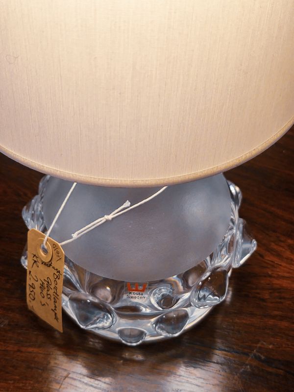 Glass bordlampe vintage Kosta Boda